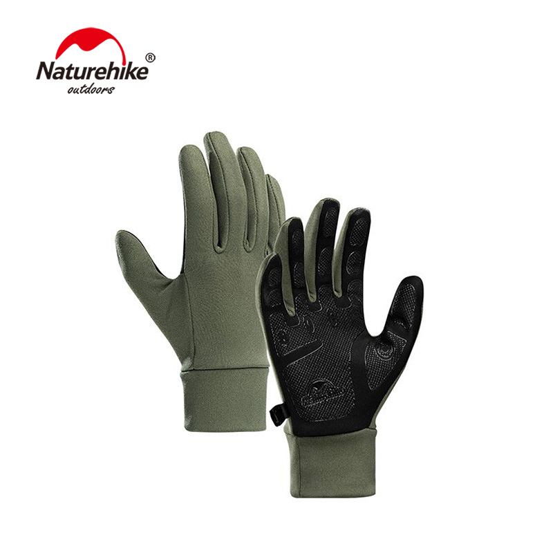 Mountain Biking Gloves Mens - Naturehike กลางแจ้งหน้าจอสัมผัสลื่น Full Finger ถุงมือขี่จักรยานซิลิโคนเดินป่าปีนเขาผู้ชายผู้หญิงบางถุงมือขี่จักรยาน