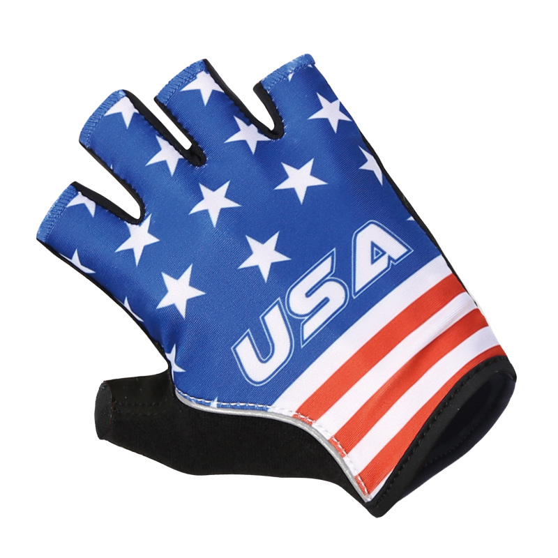 Mountain Biking Gloves Mens - USA blue half finger ขี่จักรยานถุงมือ/ขายส่งส่วนบุคคล mountain