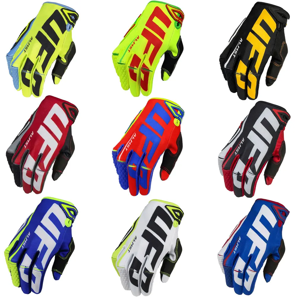 Mountain Biking Gloves Mens - Ufo AlmstจักรยานเสือภูเขาถุงมือAnti-Slip Full Fingerถุงมือรถจักรยานยนต์MTBผู้ชายผู้หญิงBreathable Anti-Shock BMXถุงมือวิบาก