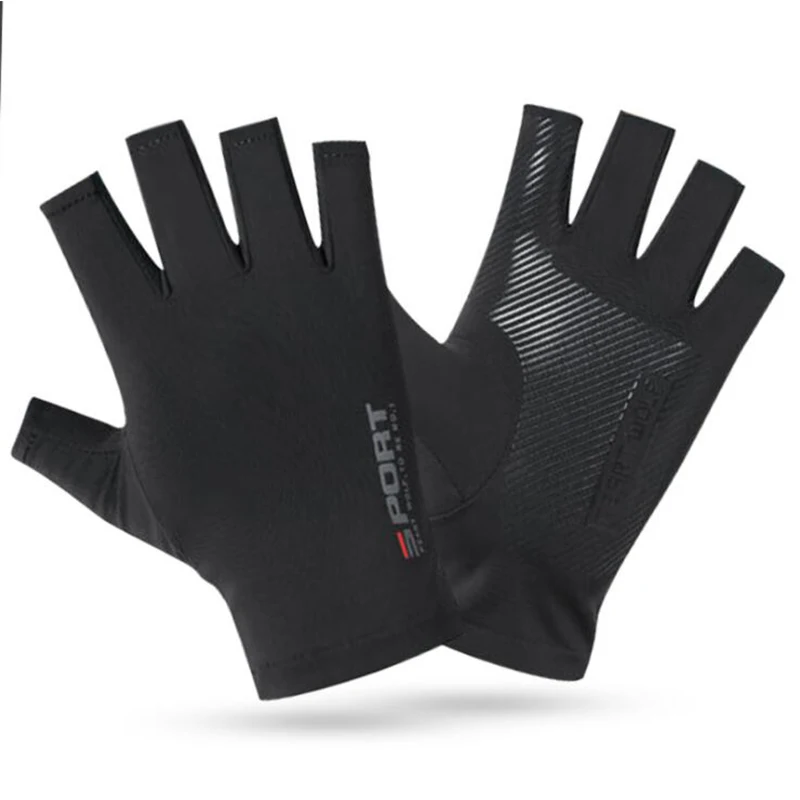 Mountain Biking Gloves Mens - 1 คู่ Half Finger ถุงมือขี่จักรยาน Anti-SLIP