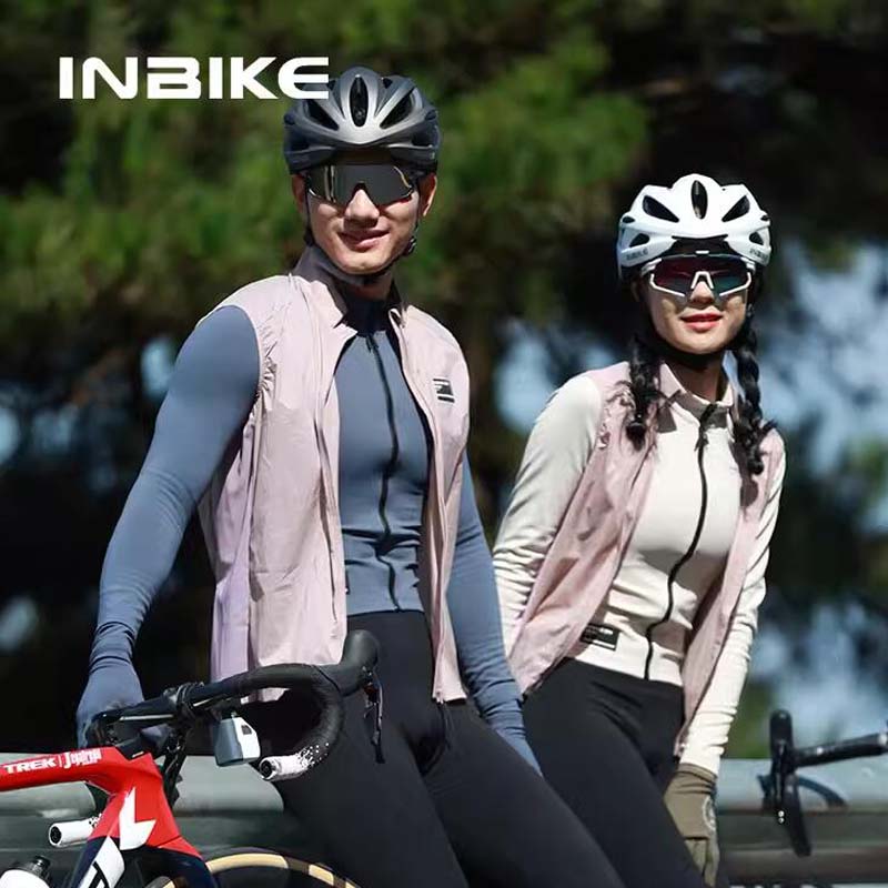 Mountain Biking Rain Jacket - INBIKE Plus ผู้ชายขี่จักรยานแขนกุดวิ่งเสื้อกันฝนน้ําหนักเบา MTB ขี่จักรยานเสื้อผ้า Windbreakers
