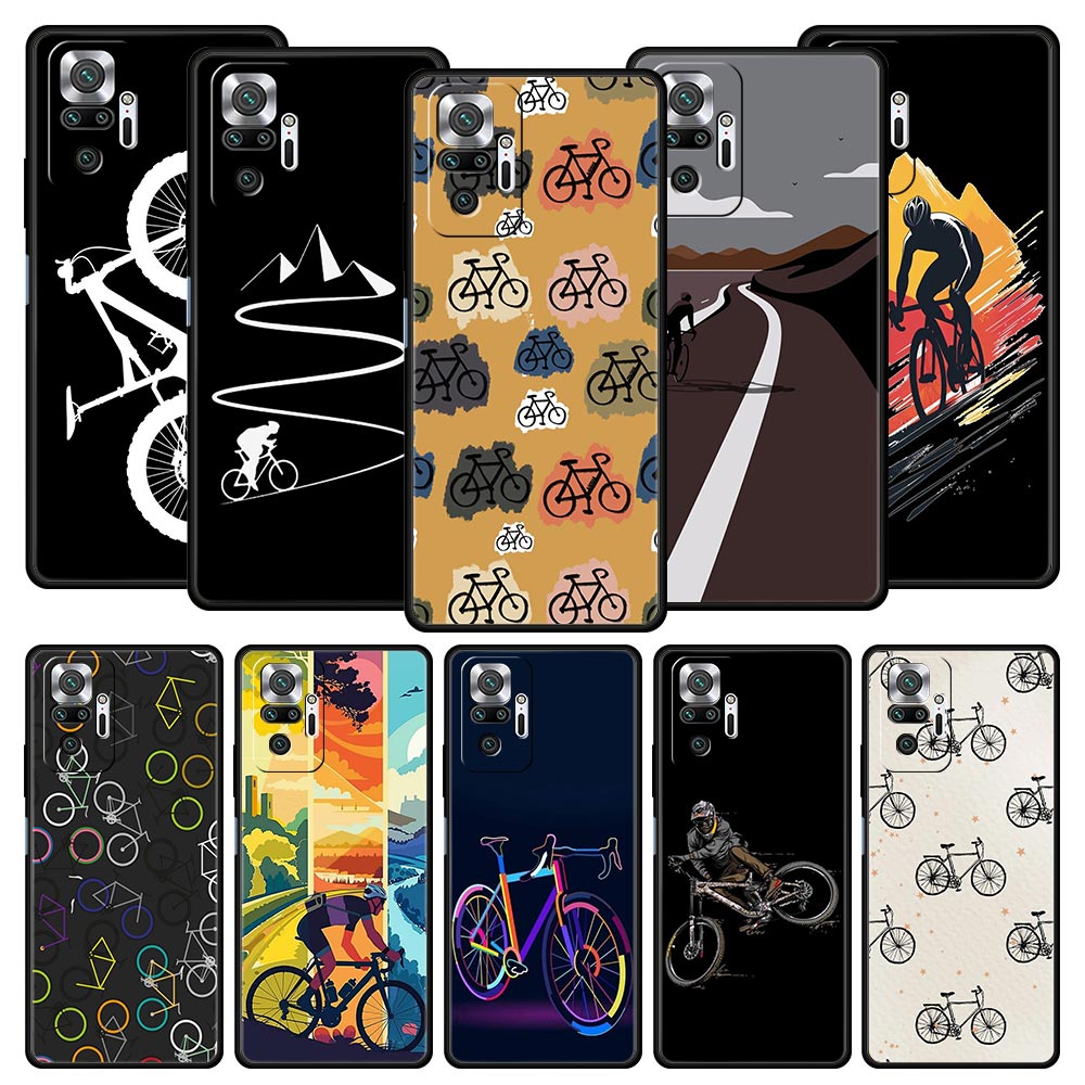 Mountain Biking Cartoon - จักรยานเสือภูเขาขี่จักรยานArtเคสโทรศัพท์สําหรับXiaomi Redmiหมายเหตุ 14 13 12 5G