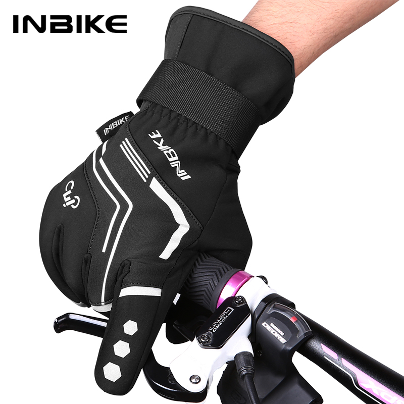 Mountain Biking Gloves Mens - INBIKE ถุงมือขี่จักรยานฤดูหนาวเจล Pad จักรยานความร้อน MTB จักรยานถุงมือกีฬากลางแจ้งถุงมือสําหรับขี่จักรยานอุปกรณ์เสริม