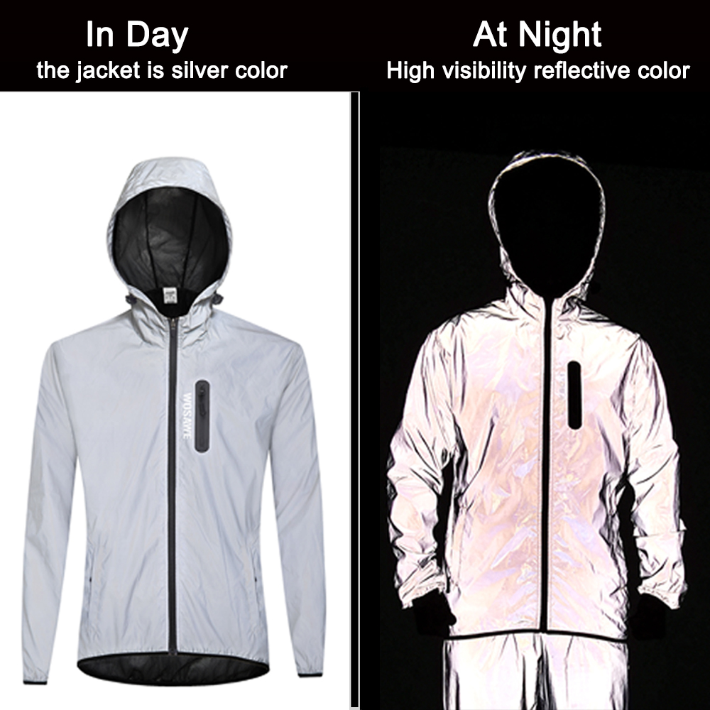 WOSAWE ผู้ชายสะท้อนแสงกลางแจ้ง - Mountain Biking Rain Jacket บทวิจารณ์และราคา