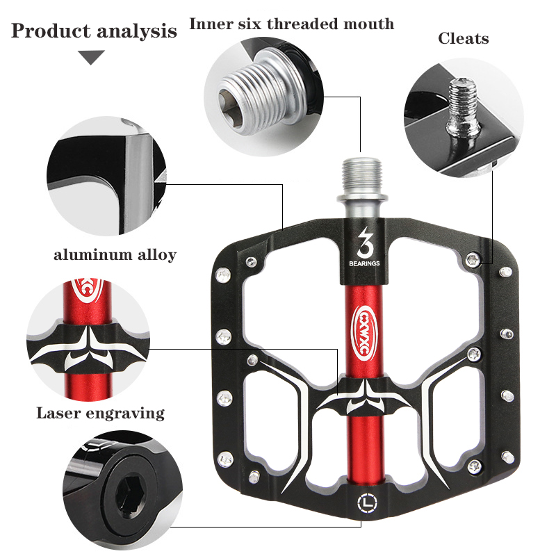 Cxwxc บันไดจักรยานเสือภูเขา V1 - Pedal Platform Flat บทวิจารณ์และราคา