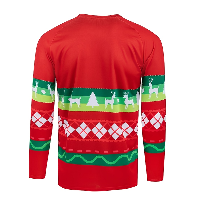 เสื้อแขนยาวลายการ์ตูนกวางเรนเด - Mountain Biking Cartoon บทวิจารณ์และราคา