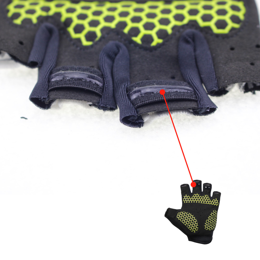 USA blue half finger ขี่จักรยา - Mountain Biking Gloves Mens บทวิจารณ์และราคา