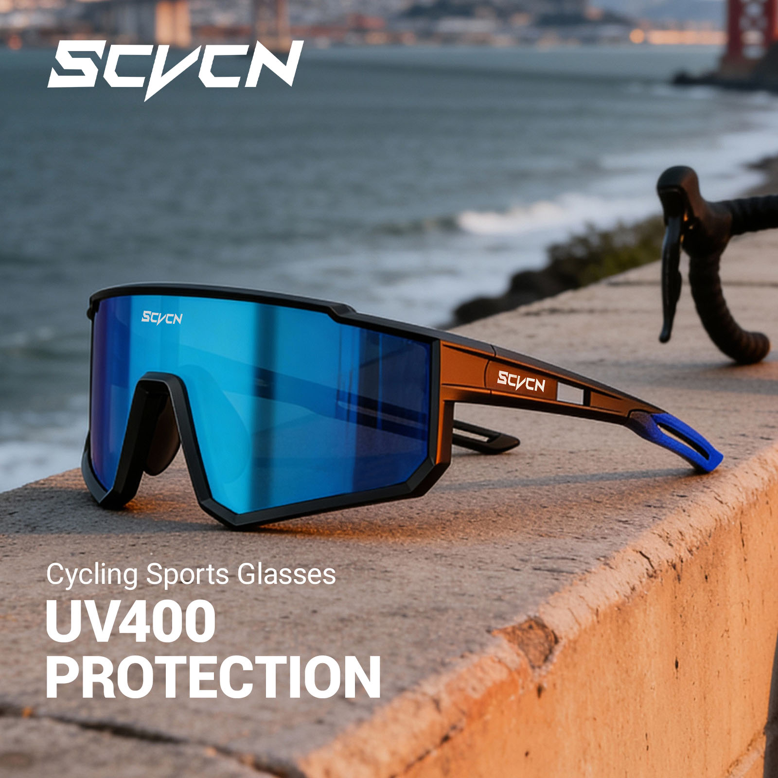 แว่นตากันแดด SCVCN UV400 HD สำ - Mountain Biking Glasses บทวิจารณ์และราคา
