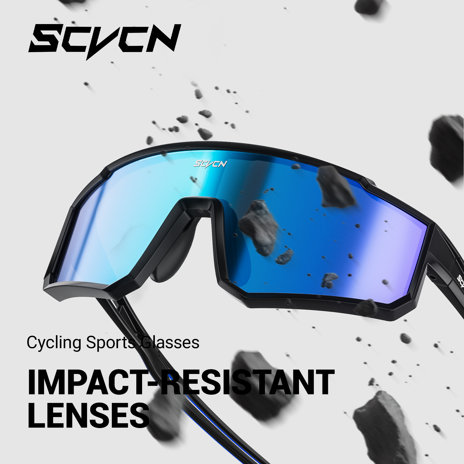 แว่นตากันแดด SCVCN UV400 HD สำ - Mountain Biking Glasses บทวิจารณ์และราคา