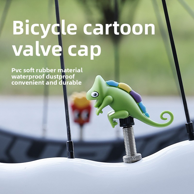 ฝาครอบวาล์วจักรยานซิลิโคนลายกา - Mountain Biking Cartoon บทวิจารณ์และราคา