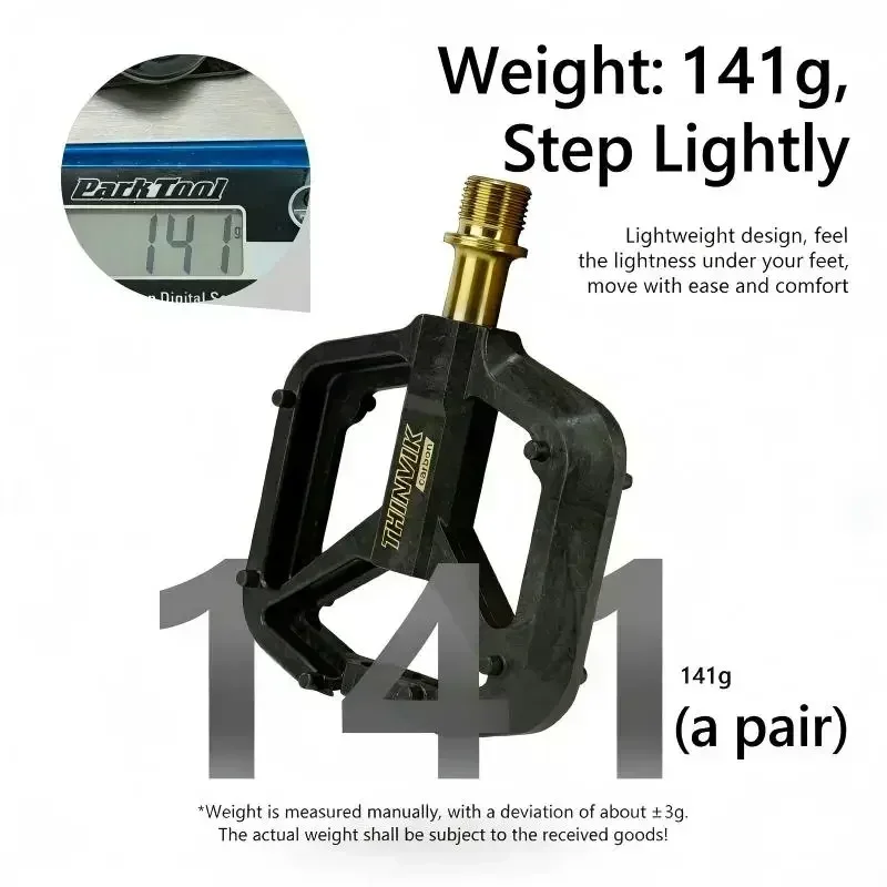 THINVIK แป้นเหยียบจักรยานคาร์บ - Pedal Platform Flat บทวิจารณ์และราคา