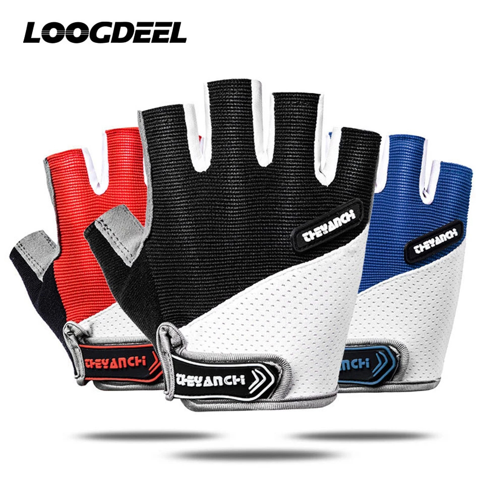 Breathable Half Finger ถุงมือข - Mountain Biking Gloves Mens บทวิจารณ์และราคา